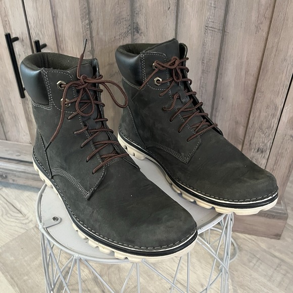 Timberland Women's Brookton Lightweight Black Leather Boots A1TRL Size 11 Ortho - Picture 1 of 8